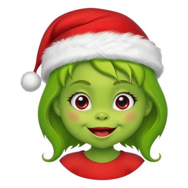 Grinch baby girl sticker