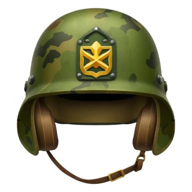military helmet in camouflage sticker