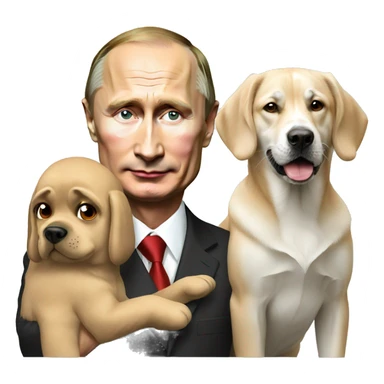 Vladimir putin with dog sticker