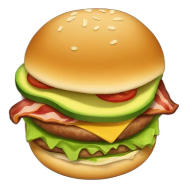 Bacon avocado cheeseburger sticker