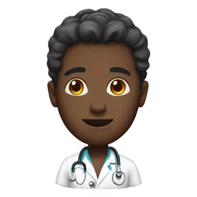 black male nurse sticker
