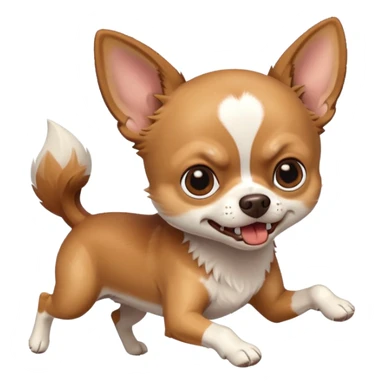 very angry chihuahua running sticker