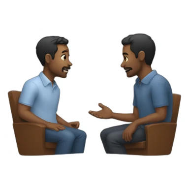 discussion between 2 guys sticker