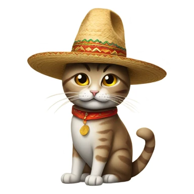 Cat wearing sombrero smoking  sticker