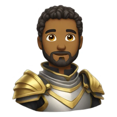 Human standing paladin beard wow gold sticker