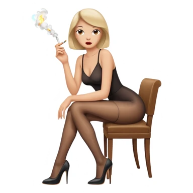 Pantyhosed smoking sticker