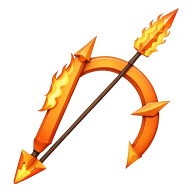 arco de flechas de fuego sticker