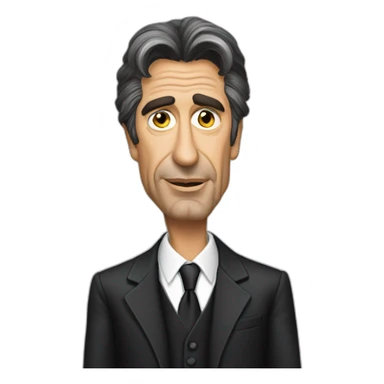 al pacino cartoon wearing suit sticker