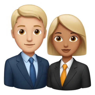 2 business people talking  sticker