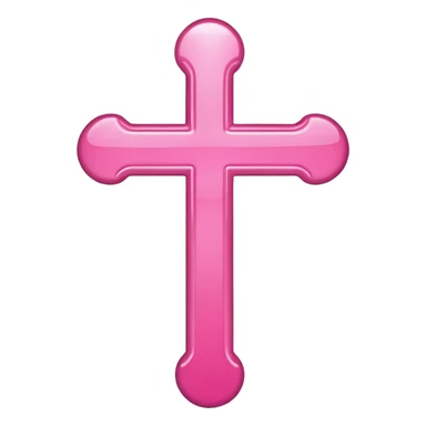 make a catholic symbol with very girly pink tones. sticker
