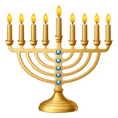 Menorah seven candlesticks sticker