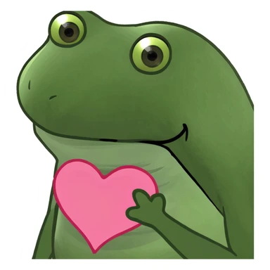 orange pink heart sticker