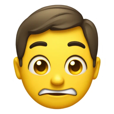 devious yellow emoji face sticker