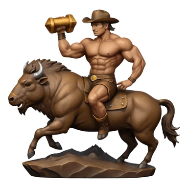 Bronco sitting on buffalo sticker