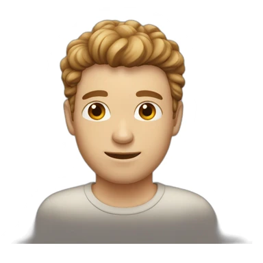 caucasian male, brown scraggy hair sticker