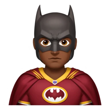 Batman with the Washington redskins uniform sticker