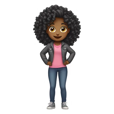 Girl curly Jaír sticker