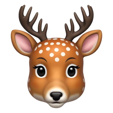 polka dot deer sticker