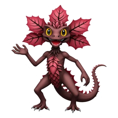 quiero q mi emoji se parez ca a un demogorgon de stranger things pero q no sea un dragon no dragon!!!!!!!!!!! sticker