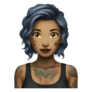 tattooed woman very attractive sticker