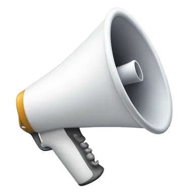 white megaphone sticker
