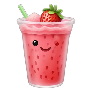 strawberry boba sticker