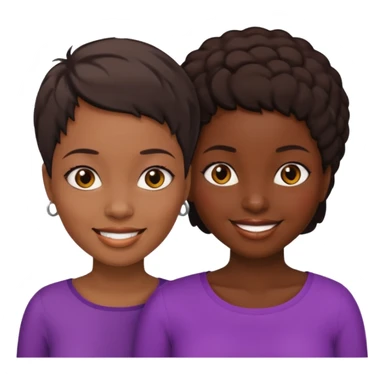 Ma meilleur amie et moi (femme) africaine cheveux court sticker