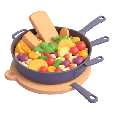 pan with food sticker