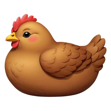 Meme-Worthy Cute Sleeping Brown Chicken Portrait Emoji, Head resting peacefully with a contented smile, showcasing a delightfully compact build and a luxuriously soft brown plumage, eyes shut in a serene, restful nap, Simplified yet hilariously adorable features, highly detailed, glowing with a soft, drowsy light, high shine, relaxed and utterly lovable, stylized with an air of playful laziness, bright and heartwarming, soft glowing outline, capturing the essence of a comically sleepy chicken, so meme-worthy it feels like it could instantly become the next viral sensation of adorable slumber! sticker