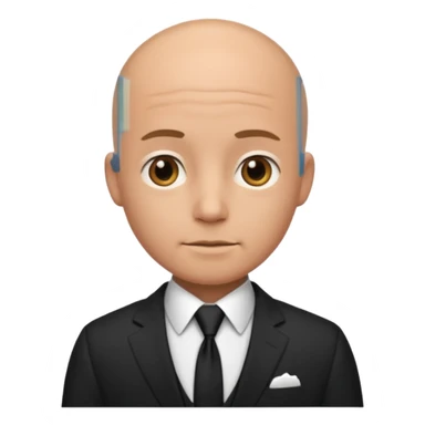 CUte bald man in suit sticker