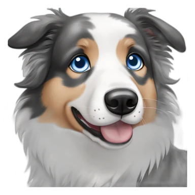 Blue eyes Seal merle Border collie sticker