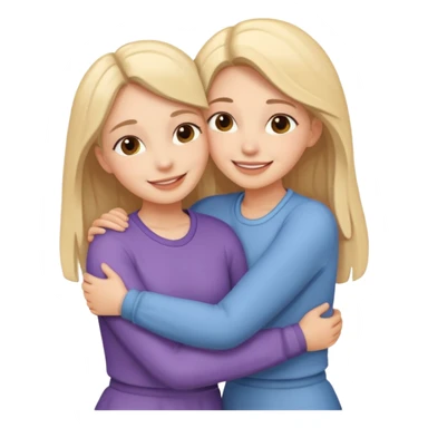 Hugging sister love sticker