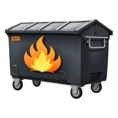 Flaming dumpster fire with the words "Indian government" on the dumpster. No typo. sticker