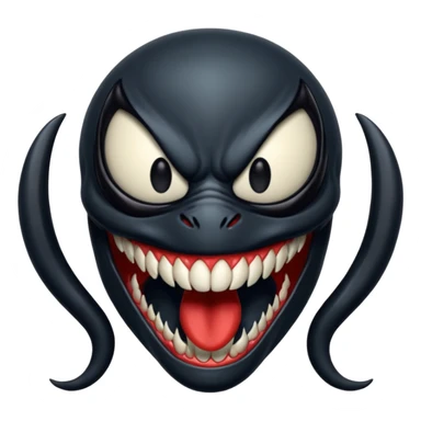Venom with no pupils  sticker