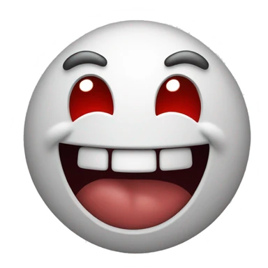 Emote of laughter with smoked red eyes sticker