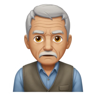 aggressive old guy in vest sticker