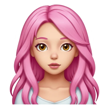 Doja Cat with pink long hair sticker
