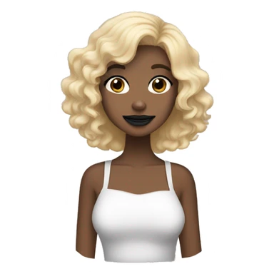 pretty blonde lady with her part black part whiten bernedoodle sticker