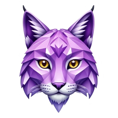 Lynx made of crystals that's purple sticker