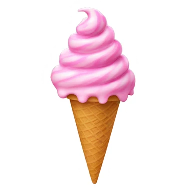 Pink swirl ice cream  sticker