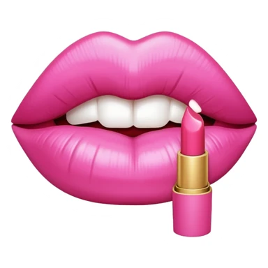 pink version of 💋 sticker