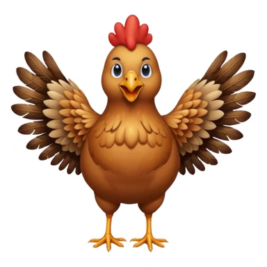 chicken doing a salute with its wing sticker