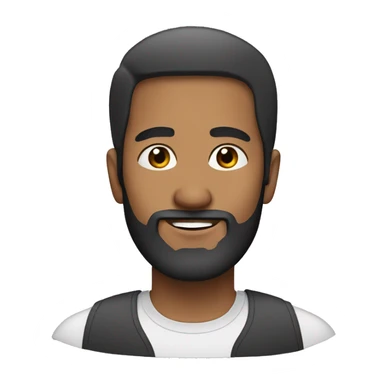 Create a Muslim man avatar with beard and no mustache sticker