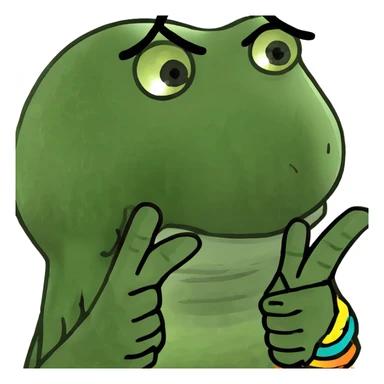 confused middle finger  sticker