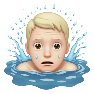 man drowning sticker