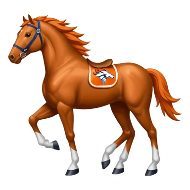 The Denver Broncos horse thunder sticker