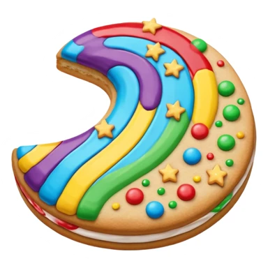 Rainbow galaxy starry candy cookie sticker