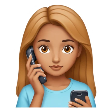 girl with phone sticker
