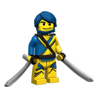 ninjago lego zerty jay blue ninja yellow skin sticker