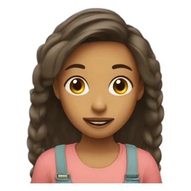 Girl stuffing face with bananas sticker